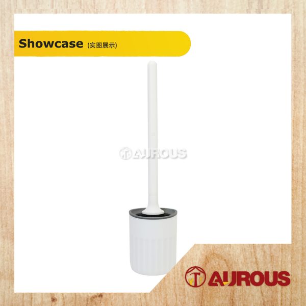 WALL MOUNTED TOILET BRUSH SILICONE BRISTLE BATHROOM CLEANING BOWL BRUSH KIT - Image 2