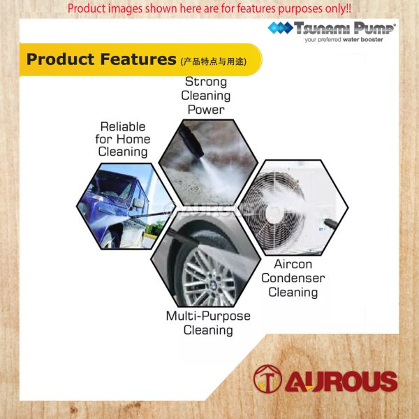 TSUNAMI PUMP HIGH PRESSURE CLEANER (1400W/ 100 BAR/ 6.0 LPM) HPC6090 - Image 6
