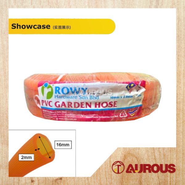 ROWY ''WY''/AEROPLANE ORANGE PVC GARDEN HOSE 10 METER (16MM X 2MM / 16MM X 3MM) - Image 3