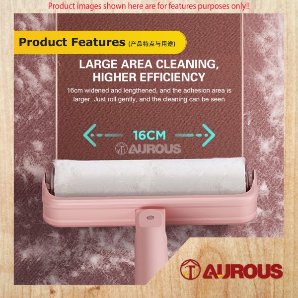 ADJUSTABLE ADHESION PET DUST HAIR REMOVAL STICKER LINT ROLLER SET WITH BASE (SHORT/LONG) - Image 8