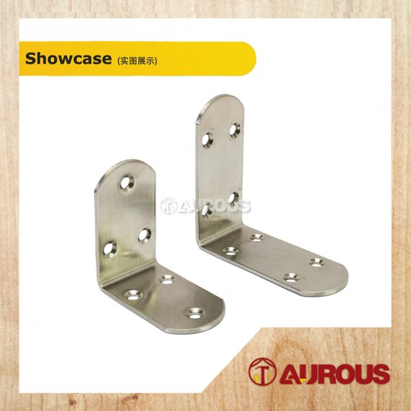 STAINLESS STEEL L CORNER ANGLE CORNER FURNITURE BRACKET (M=65x65x3MM /L=85x85x3MM) - Image 2