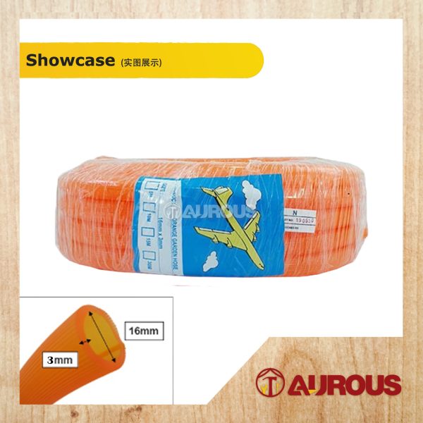 ROWY ''WY''/AEROPLANE ORANGE PVC GARDEN HOSE 10 METER (16MM X 2MM / 16MM X 3MM) - Image 2