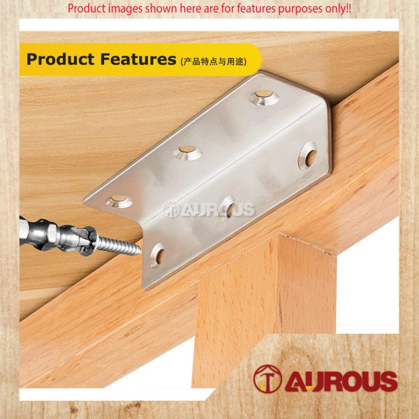 STAINLESS STEEL L CORNER ANGLE CORNER FURNITURE BRACKET (S/M/L) - Image 8