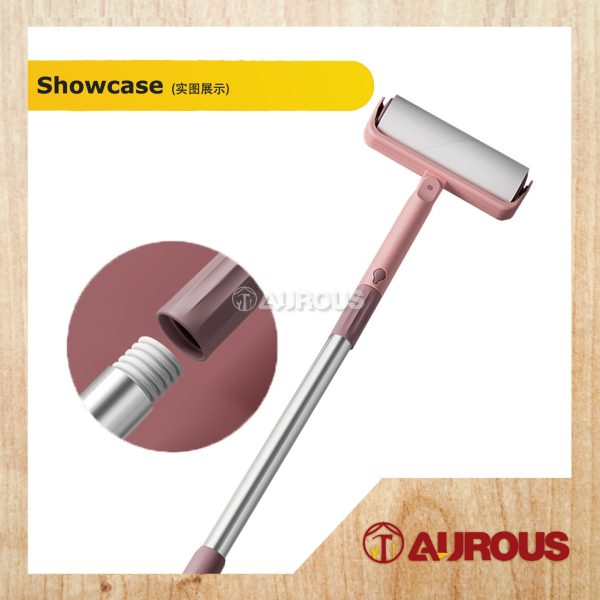 ADJUSTABLE ADHESION PET DUST HAIR REMOVAL STICKER LINT ROLLER SET WITH BASE (SHORT/LONG) - Image 4