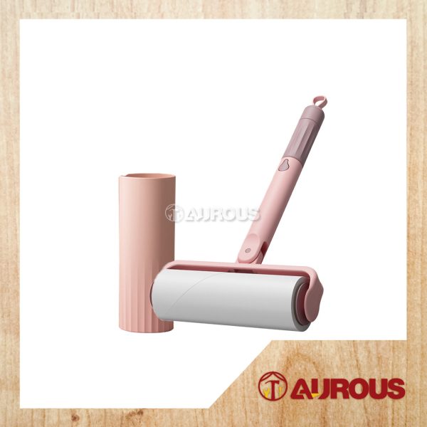 ADJUSTABLE ADHESION PET DUST HAIR REMOVAL STICKER LINT ROLLER SET WITH BASE (SHORT/LONG)