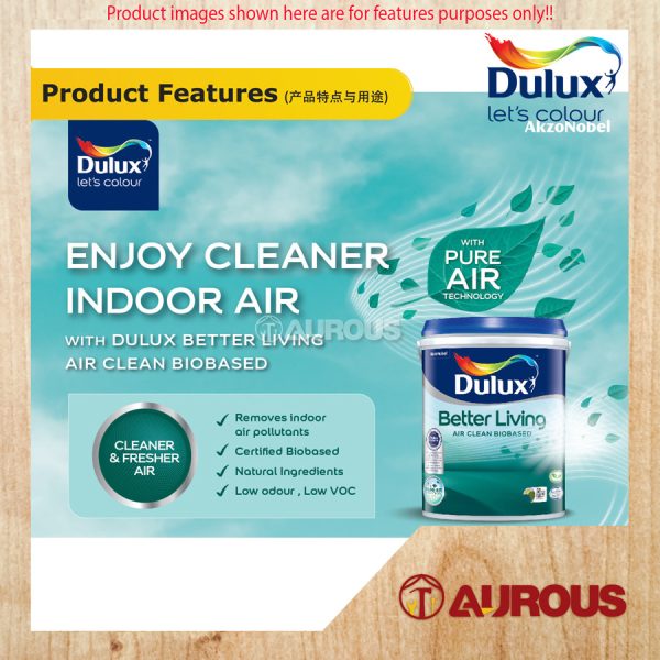 1 LITRE DULUX BETTER LIVING AIR CLEAN BIOBASED PURE AIR (P1) - Image 5