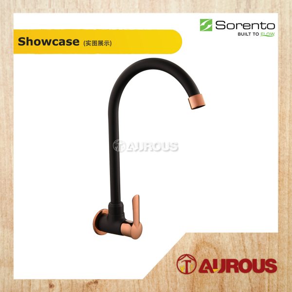 SORENTO WALL MOUNTED KITCHEN TAP SINK WATER TAP (SRTWT5847-FRG SRTWT5847-RG) - Image 3