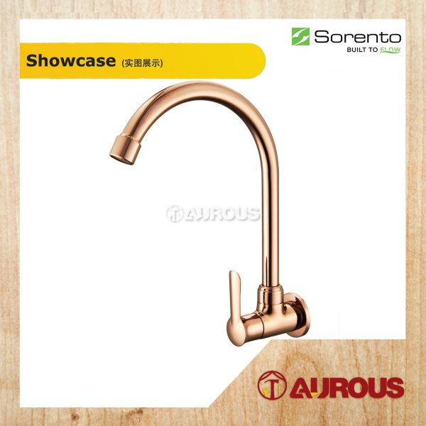 SORENTO WALL MOUNTED KITCHEN TAP SINK WATER TAP (SRTWT5847-FRG SRTWT5847-RG) - Image 2