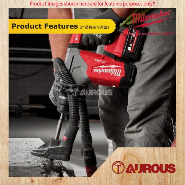 MILWAUKEE GEN II FUEL 3 IN 1 32MM SDS-PLUS HIGH PERFORMANCE ROTARY HAMMER W/FIXTEC M18 FHPX-0X0 (BARE TOOL) - Image 8