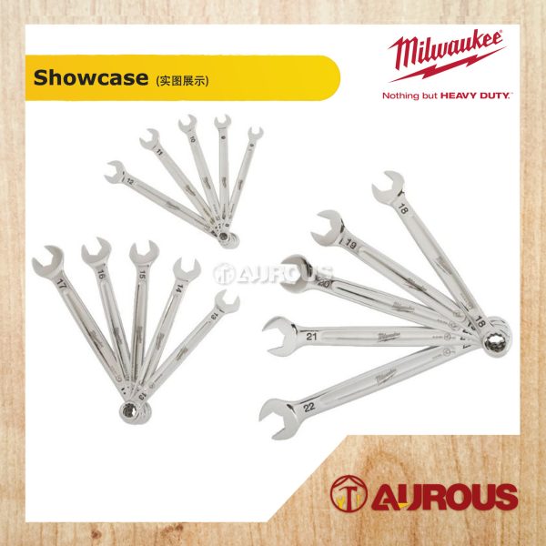 MILWAUKEE MAXBITE METRIC 15PC COMBINATION WRENCH SPANNAR SET (4932-4642-58) - Image 4
