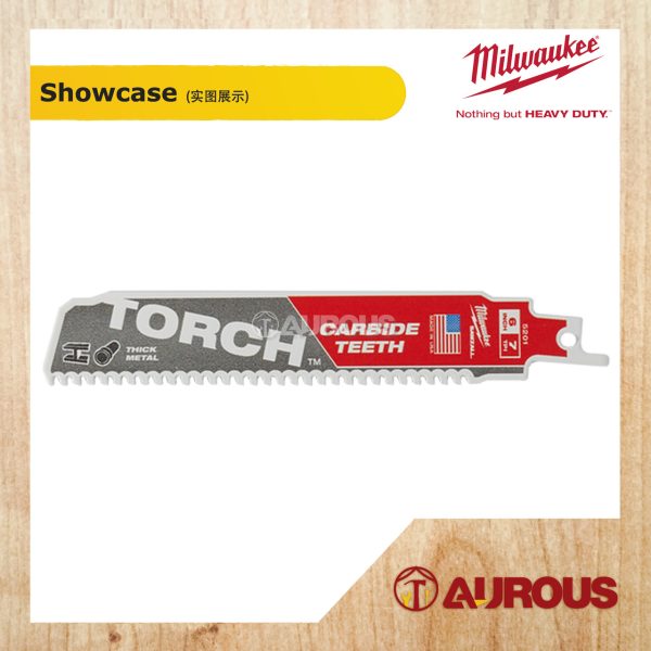 MILWAUKEE TORCH CARBIDE TEETH METAL SAWZALL BLADE 6'' 7TPI 48-00-5301 (3 PCS PACK) - Image 2