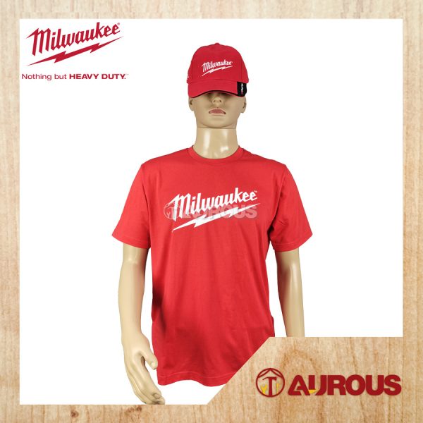 MILWAUKEE 1924 LOGO UNISEX COTTON TEE RED T-SHIRT S,M,L,XL,XXL (SHORT SLEEVE / LONG SLEEVE)