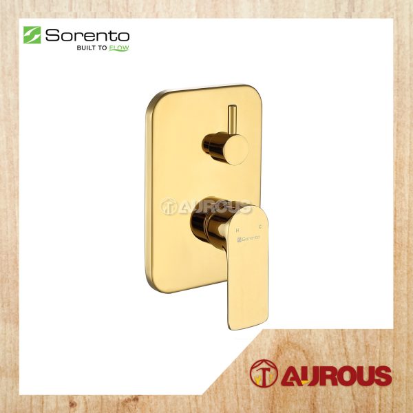 SORENTO BATHROOM CONCEALED BATH & SHOWER MIXER TAP WITH DIVERTER HOT & COLD SHOWER TAP (SRTWT6852-GY)