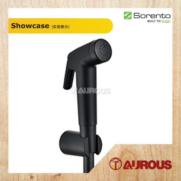 SORENTO SRT86 HAND BIDET C/W 1.2M PVC FLEXIBLE HOSE SPRAY SET WITH HOLDER (CHROME/BLACK/GUNMETAL/FULL ROSE GOLD/GOLDEN YELLOW) - Image 5