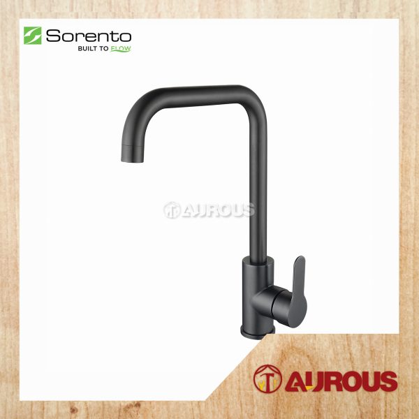 SORENTO STAINLESS STEEL PILLAR MOUNTED KITCHEN COLD TAP SINK WATER TAP SRTKT69SS-GM (GUN METAL)