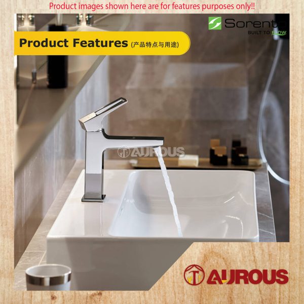 SORENTO BATHROOM TOILET BASIN MIXER TAP HOT & COLD WATER TAP BASIN FAUCET (SRTWT6802) - Image 5