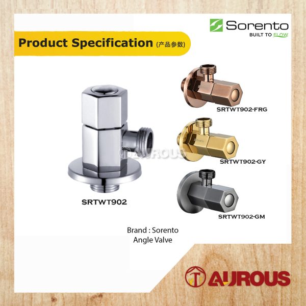 SORENTO SRTWT902 BATHROOM TOILET ANGLE VALVE BIDET VALVE WATER TAP FAUCET (SILVER CHROME/FULL ROSE GOLD/GUNMETAL/GOLDEN YELLOW) - Image 6