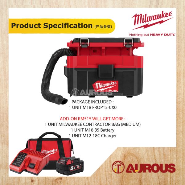 MILWAUKEE M18 FUEL PACKOUT WET/DRY VACUUM M18 FPOVCL-0 (BARE TOOL) - Image 7