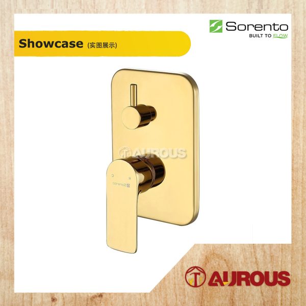 SORENTO BATHROOM CONCEALED BATH & SHOWER MIXER TAP WITH DIVERTER HOT & COLD SHOWER TAP (SRTWT6852-GY) - Image 2
