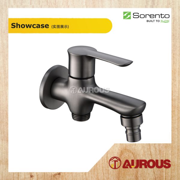 SORENTO BATHROOM TOILET TWO WAY TAP FAUCET WATER TAP FOR WASHING MACHINE SRTWT5844 (ROSE GOLD/ GOLDEN YELLOW / GUNMETAL) - Image 2