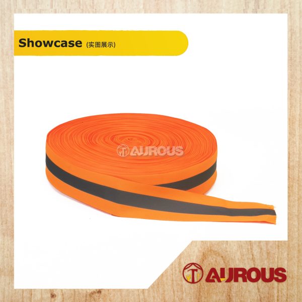(1 METER) SAFETY SILVER RELECTIVE VISIBILITY TAP BAND STRAP CLOTH FABRIC STRIP WARNING BELT KESELAMATAN (ORANGE/GREEN) - Image 3