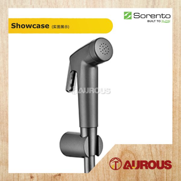 SORENTO SRT86 HAND BIDET C/W 1.2M PVC FLEXIBLE HOSE SPRAY SET WITH HOLDER (CHROME/BLACK/GUNMETAL/FULL ROSE GOLD/GOLDEN YELLOW) - Image 6