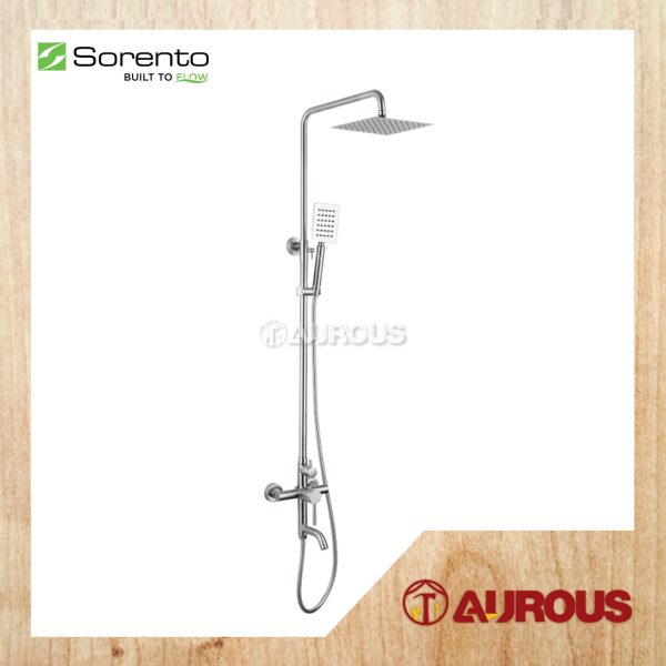 SORENTO STAINLESS STEEL 304 SINGLE FUNCTION 3 WAYS EXPOSED SHOWER HEAD SET 200MM X 200MM (SRTWT7633)