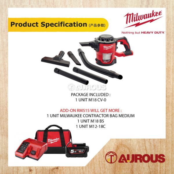 MILWAUKEE M18 HEPA TEAPOT COMPACT HAND VACUUM M18 CV-0 [BARE TOOL] - Image 6