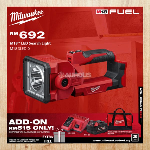 MILWAUKEE M18 LED SEARCH LIGHT (M18 SLED-0 / M18 SLED-501B)