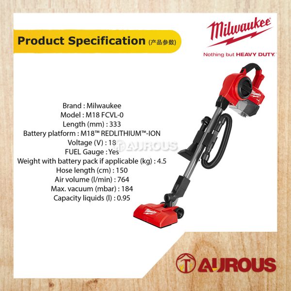 MILWAUKEE M18 FUEL COMPACT VACUUM COMBO (M18 FCVL-0 + STARTER PACK) - Image 6
