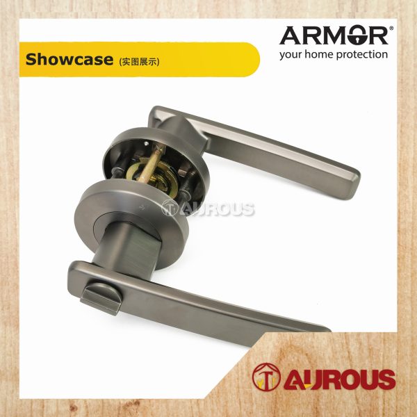 ARMOR HEAVY DUTY ENTRANCE TUBULAR LEVER LOCK C/W 60-70MM LATCH BACKSET ATL-6318 (MB/MG) - Image 3