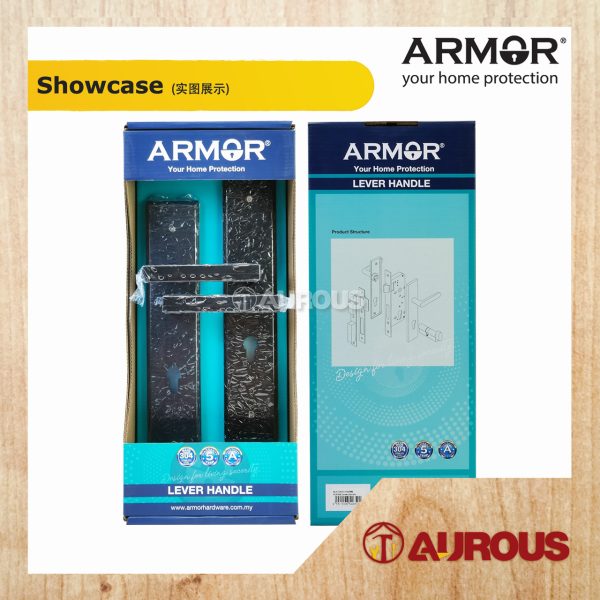 ARMOR STAINLESS STEEL SUS304 LEVEL HANDLE WITH PLATE (ALH-33022-330/SSSP ALH-33022-330/MB) - Image 3