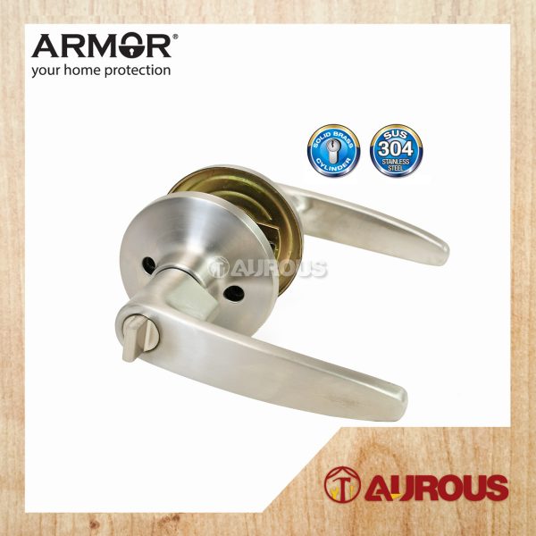 ARMOR BATHROOM TUBULAR LEVER LOCK 60-70MM ATL-8310/SS (PRIVACY)