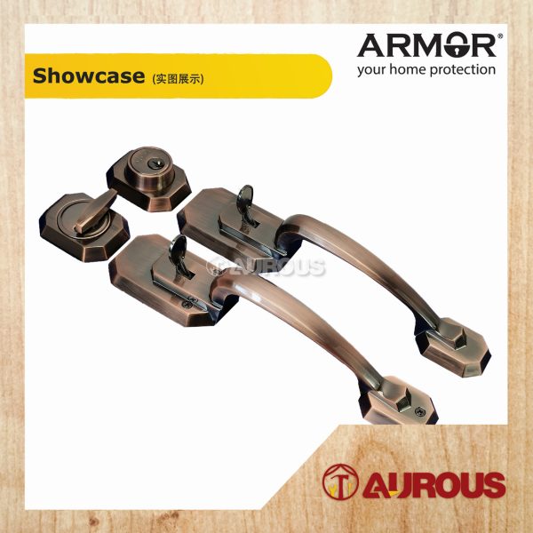 ARMOR 60-70MM GRIPSET DOUBLE HANDLESET LOCK ENTRANCE DOOR LOCK (ATH-100/SN ATH-100/AC ATH-100/MG) - Image 5