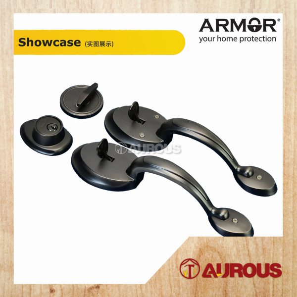 ARMOR 60-70MM GRIPSET DOUBLE HANDLESET LOCK ENTRANCE DOOR LOCK (ATH-130/SN ATH-130/AC ATH-130/MG ATH-130/MB) - Image 2