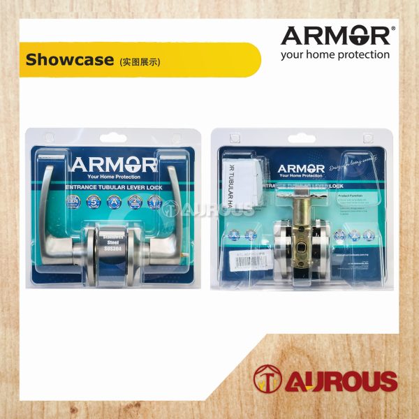 ARMOR BATHROOM TUBULAR LEVER LOCK 60-70MM ATL-8310/SS (PRIVACY) - Image 5