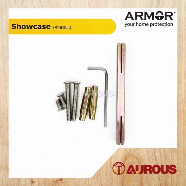 ARMOR STAINLESS STEEL SUS304 LEVEL HANDLE WITH PLATE (ALH-33022-330/SSSP ALH-33022-330/MB) - Image 4