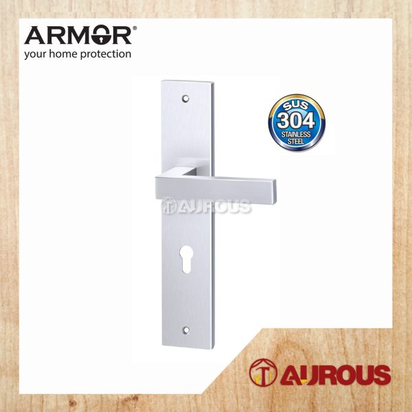 ARMOR STAINLESS STEEL SUS304 LEVEL HANDLE WITH PLATE (ALH-S3060-1/SSSP ALH-S3060-1/MB)