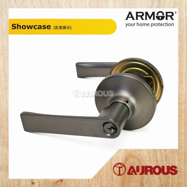 ARMOR ENTRANCE TUBULAR LEVER LOCK C/W 60-70MM LATCH BACKSET ATL-8100 (SN/MG) - Image 4