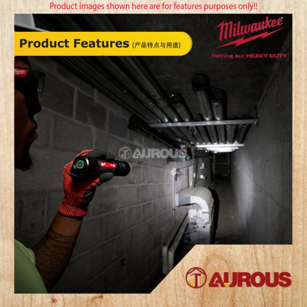MILWAUKEE L4 B3 USB RECHARGEABLE SLIDE FOCUS FLASHLIGHT L4 FL2000-301 - Image 8