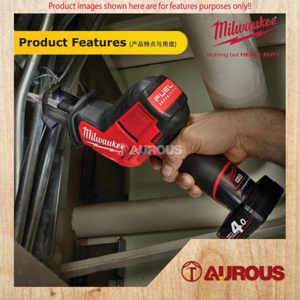 MILWAUKEE CORDLESS BATTERY M12 FUEL HACKZALL M12 CHZ-0 (BARE TOOL) - Image 6