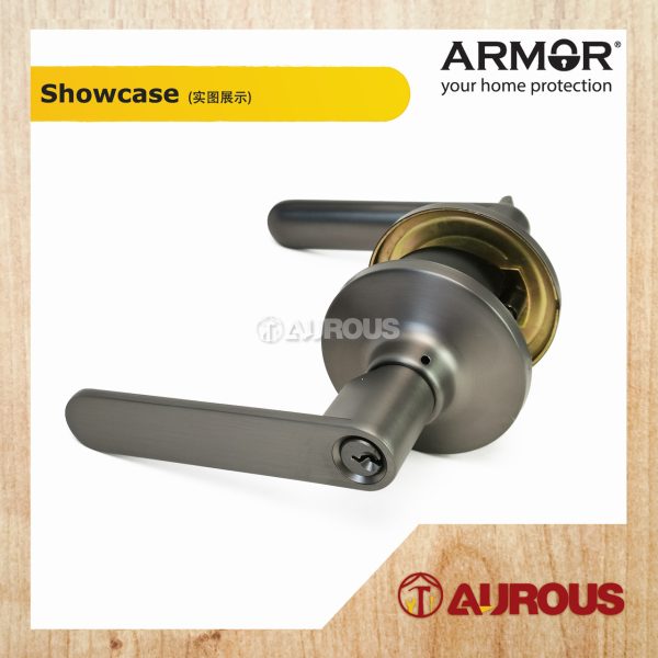 ARMOR ENTRANCE TUBULAR LEVER LOCK C/W 60-70MM LATCH BACKSET ATL-8200 (SN/MG) - Image 5