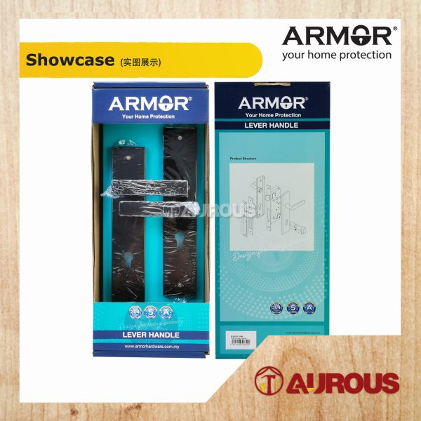 ARMOR STAINLESS STEEL SUS304 LEVEL HANDLE WITH PLATE (ALH-S3060-1/SSSP ALH-S3060-1/MB) - Image 3
