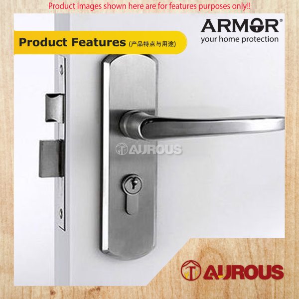 ARMOR STAINLESS STEEL 304 MORTISE LEVEL HANDLE LOCKSET (ALM-4550/1606/SSSP) - Image 6