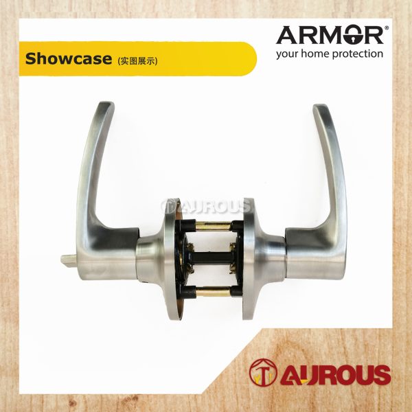 ARMOR BATHROOM TUBULAR LEVER LOCK 60-70MM ATL-8310/SS (PRIVACY) - Image 3