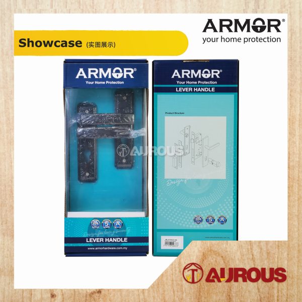 ARMOR STAINLESS STEEL 304 MORTISE LEVEL HANDLE LOCKSET (ALM-4550/B2048-2/SSSP  ALM-4550/B2048-2/MB) - Image 3
