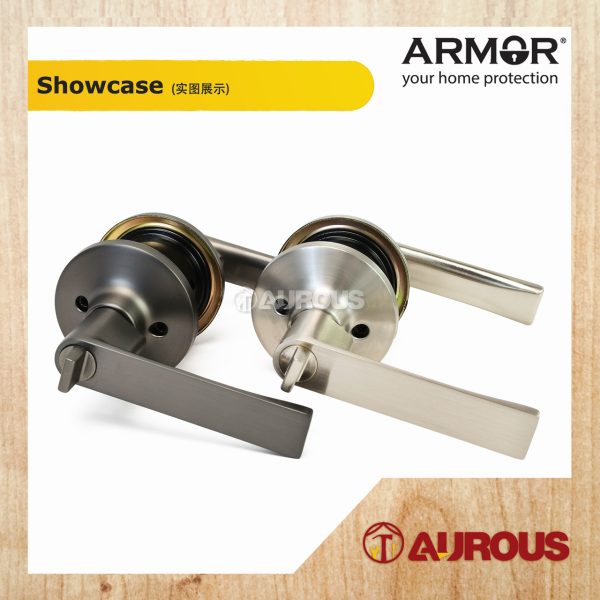ARMOR ENTRANCE TUBULAR LEVER LOCK C/W 60-70MM LATCH BACKSET ATL-8100 (SN/MG) - Image 3