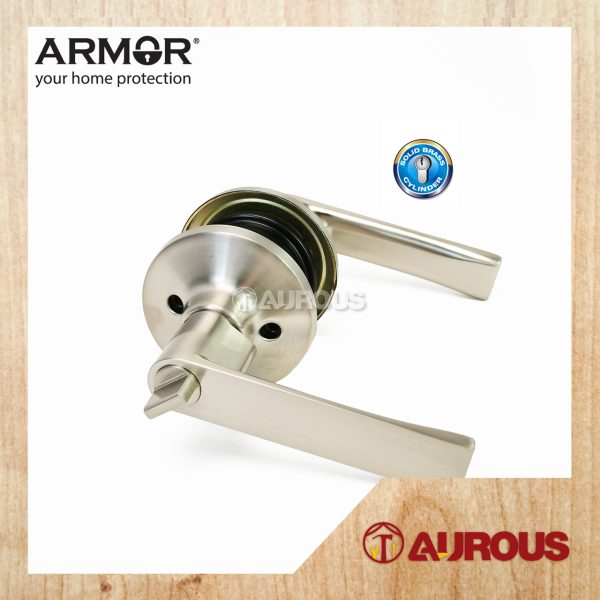 ARMOR BATHROOM TUBULAR LEVER LOCK 60-70MM ATL-8110/SS (PRIVACY)