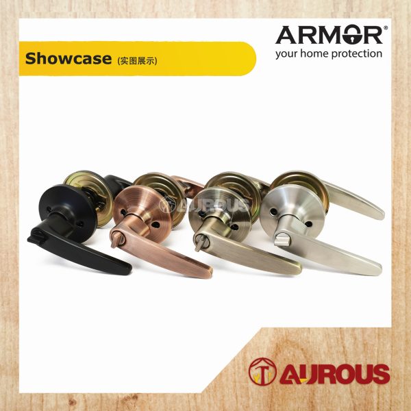 ARMOR STANLESS STEEL 304 TUBULAR LEVER LOCK C/W 60-70MM LATCH BACKSET ATL-8300 (SS/AC/AB/MB) - Image 2