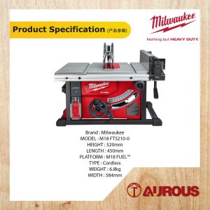 MILWAUKEE M18 FUEL 210MM TABLE SAW & TABLE SAW STAND M18 FTS210-0 (BARE TOOL) - Image 6